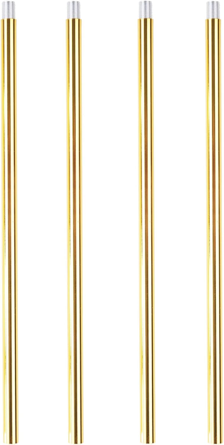 Haligate Bright Gold M10 Threaded Extension Rod for Pendant Light, Island Lighting, Chandeliers,Lighting Fixture downrods & Stems,12 Inches - Image 1